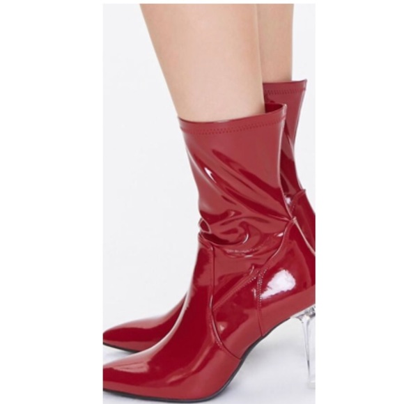 forever 21 latex heels with clear heel - Picture 2 of 4